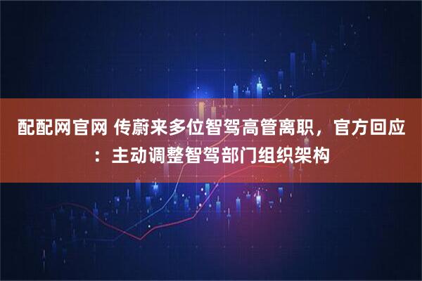 配配网官网 传蔚来多位智驾高管离职，官方回应：主动调整智驾部门组织架构